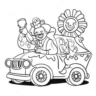 Colorful Carnival Parade Coloring Page 43664-34863