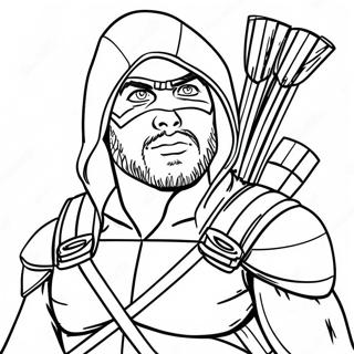 Green Arrow Coloring Pages