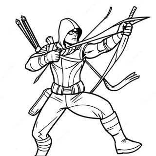 Green Arrow Coloring Page 43683-34879