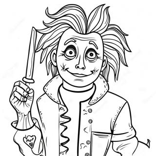 Whimsical Edward Scissorhands Coloring Page 43714-34903