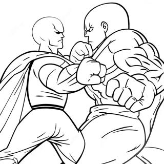 Saitama Vs Garou Manga Panels Coloring Pages