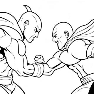 Saitama Vs Garou Epic Battle Coloring Page 43723-34910