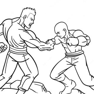 Saitama Vs Garou Epic Battle Coloring Page 43723-34912