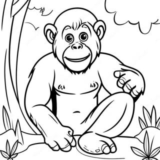 Orangutan Coloring Page 43733-34919