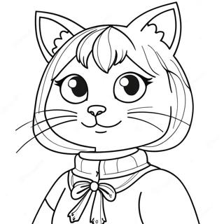 Cat Girl Coloring Page 4376-3614