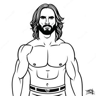 Seth Rollins Wwe Coloring Pages