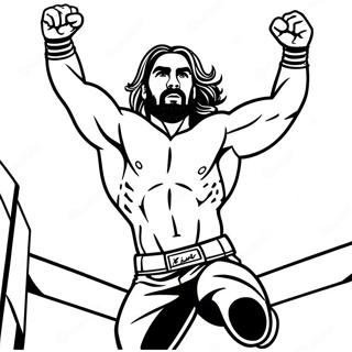 Seth Rollins High Flying Action Coloring Page 43774-34955