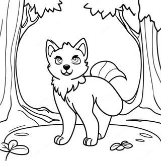 Roxanne Wolf In A Spooky Forest Coloring Page 43794-34976