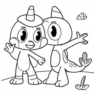 Gumby And Pokey Adventure Coloring Page 43844-35005