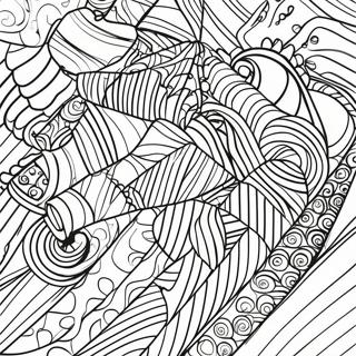 Colorful Striped Ties Coloring Page 43854-35011