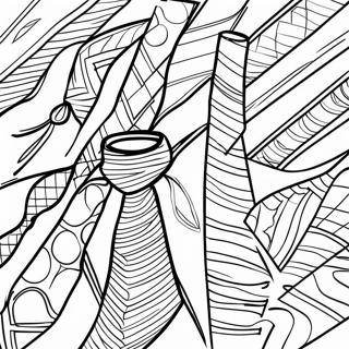 Colorful Striped Ties Coloring Page 43854-35012