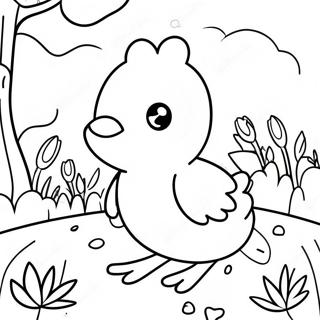 Colorful Peep Exploring Nature Coloring Page 43864-35017