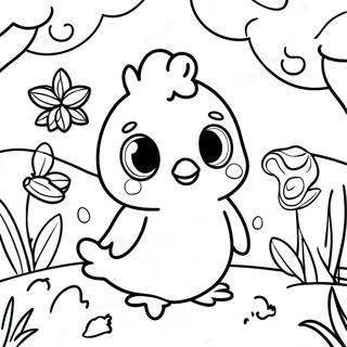 Colorful Peep Exploring Nature Coloring Page 43864-35019