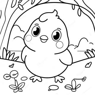 Colorful Peep Exploring Nature Coloring Page 43864-35020