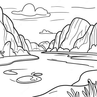 Charming Missouri River Scene Coloring Page 43874-35032