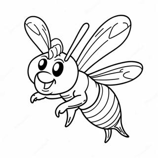 Angry Hornet Flying Coloring Page 43924-35065