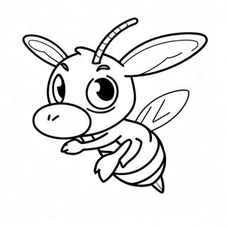 Angry Hornet Flying Coloring Page 43924-35067