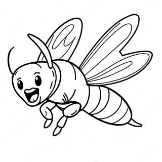 Angry Hornet Flying Coloring Page 43924-35068