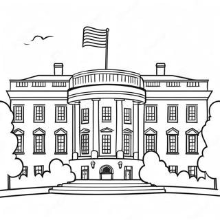 Historic White House Coloring Page 43934-35077