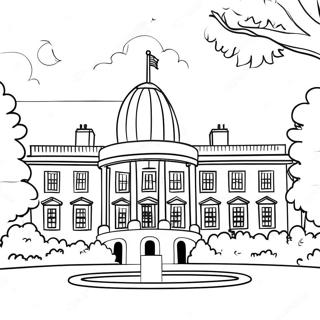 Historic White House Coloring Page 43934-35079