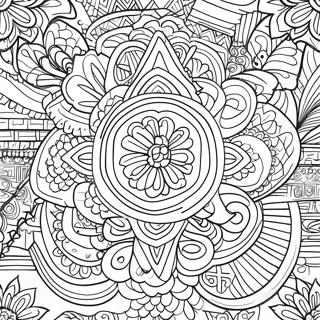 Hmong Traditional Patterns Coloring Page 43943-35082