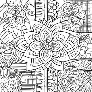 Hmong Traditional Patterns Coloring Page 43943-35083