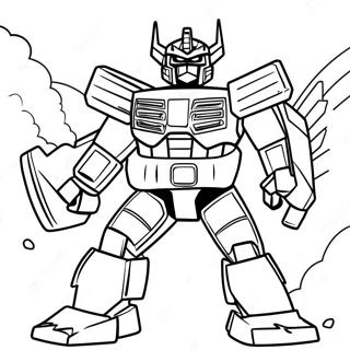 Powerful Megazord In Battle Coloring Page 43954-35094