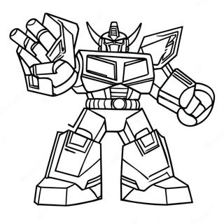 Powerful Megazord In Battle Coloring Page 43954-35096