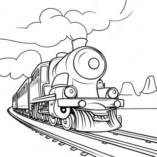 Mighty Express Train Adventure Coloring Page 43974-35115