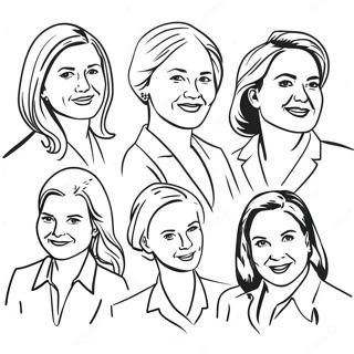 Inspirational Women Leaders Coloring Page 4397-3630