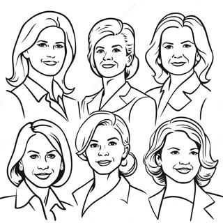 Inspirational Women Leaders Coloring Page 4397-3631