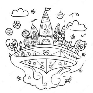 Colorful It S A Small World Scene Coloring Page 43994-35137