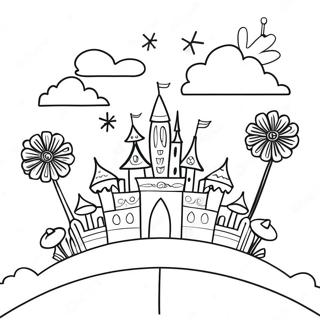 Colorful It S A Small World Scene Coloring Page 43994-35140