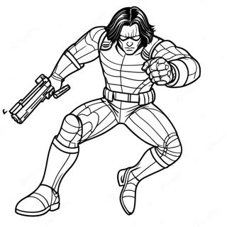 Winter Soldier Action Pose Coloring Page 44003-35125