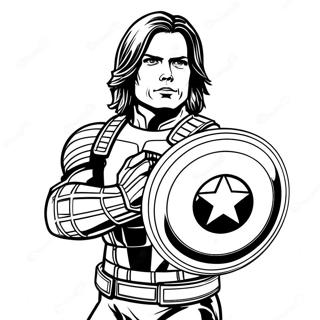 Winter Soldier With Shield Coloring Page 44004-35130