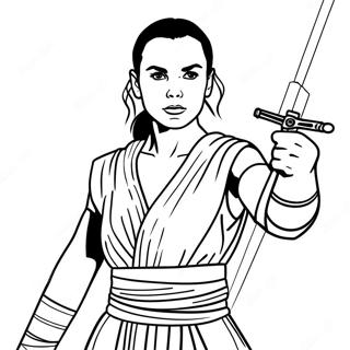 Rey In Action Coloring Page 44014-35154