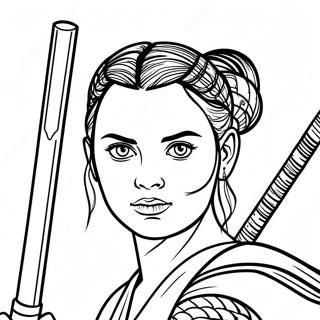 Rey In Action Coloring Page 44014-35155