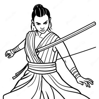 Rey In Action Coloring Page 44014-35156