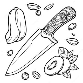 Knife Coloring Pages