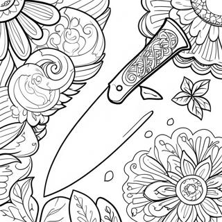 Knife Coloring Page 44033-35152