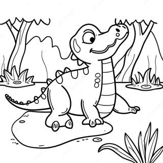 Scary Crocodile Coloring Pages