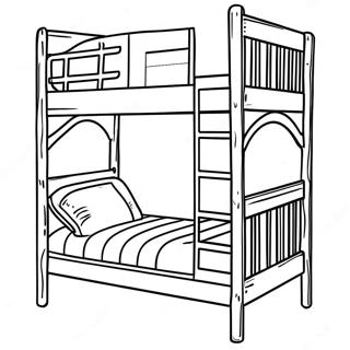 Bunk Bed Coloring Page 44063-35178