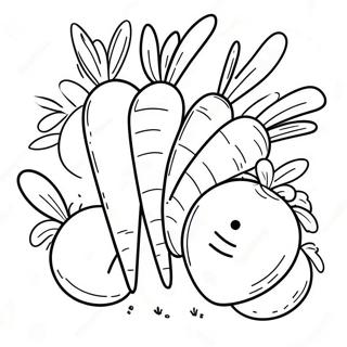 Carrot Coloring Pages