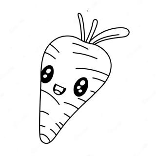 Cute Cartoon Carrot Coloring Page 4407-3634