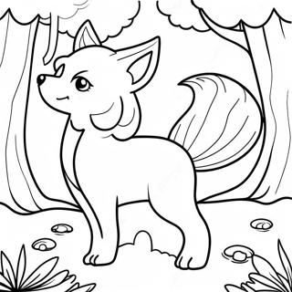 Ninetales In A Mystical Forest Coloring Page 44084-35202