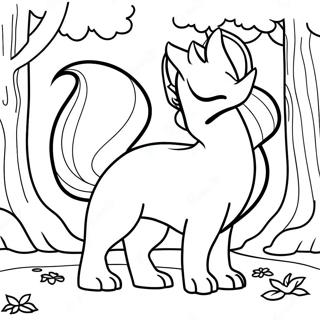 Ninetales In A Mystical Forest Coloring Page 44084-35204