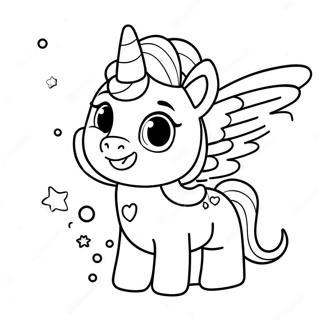 Cute Rainbocorn With Sparkly Wings Coloring Page 44104-35213