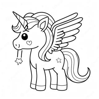 Cute Rainbocorn With Sparkly Wings Coloring Page 44104-35214