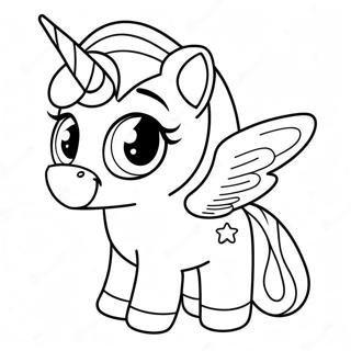 Cute Rainbocorn With Sparkly Wings Coloring Page 44104-35215