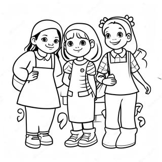 Baby Sitters Club Characters Coloring Page 44144-35247